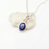 Lapis birthstone necklace sterling silver
