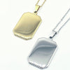 rectangular pendant made of stainless steel 