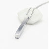 Rectanglur bar pendant on chain, Made in stainless steel. Availble in Silver and Gold. Part pf the engravable collection