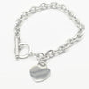 Heart charm bracelt, engravabe