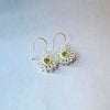 Blossom Burst: Peridot Sterling Silver Flower Drop Earrings