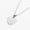 Personalized Stainless Steel Heart Pendant Necklace