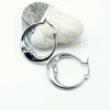 Stainless steel moon theme hoops in silver