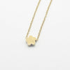 A minimalist high-polish stainless steel necklace featuring a dainty, solid cloud pendant on a delicate cable chain.