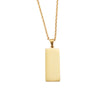 Personalized Stainless Steel Rectangle Pendant Necklace