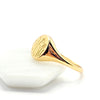 Gold Signet Ring with engraved Wild Flowers on the face.