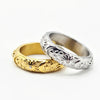 vintage style embossed stainless steel ring