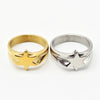 The classic star signet ring. Made with stainlesss ilver availble in silver and gold