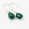 malcite gemstone sterling silver earrings