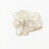 A pair of silver teardrop dangle earrings, made of 925 silver 