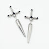 sword stainless steel earrings