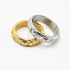 vintage look, engraved moon, sun and stars motifs. Made with stainless steel