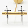 sword stainless steel earrings