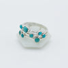 Turquoise Circles Silver Ring