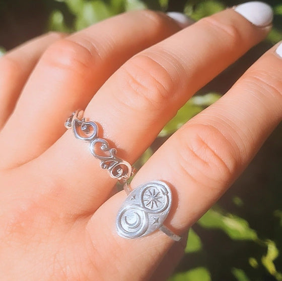 925 Sterling Silver Infinity Snake Ouroboros Ring