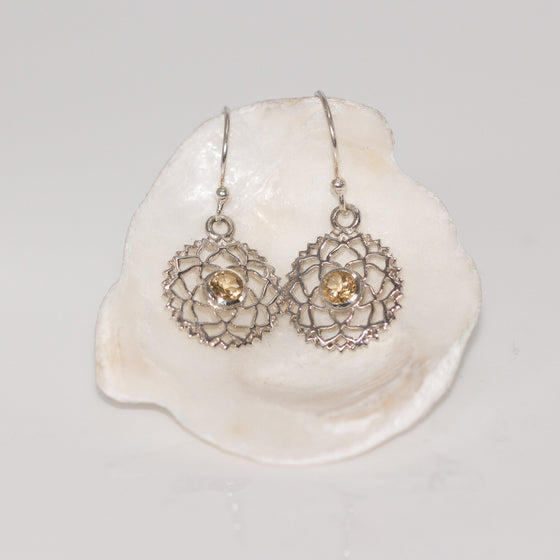 Citrine Mandala Earring