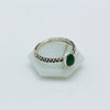 Jade Aztec Silver Ring