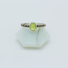  Peridot Aztec Silver Ring