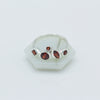 Garnet Geometric Silver Ring