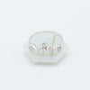 Rainbow Moonstone Geometric Silver Ring