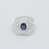 Amethyst Vine Silver Ring