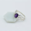 Amethyst Vine Silver Ring