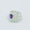 Amethyst Vine Silver Ring