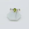 Peridot Twisted Silver Ring