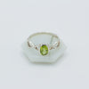 Peridot Twisted Silver Ring