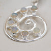 Opal Chakra Swirl Silver Pendant
